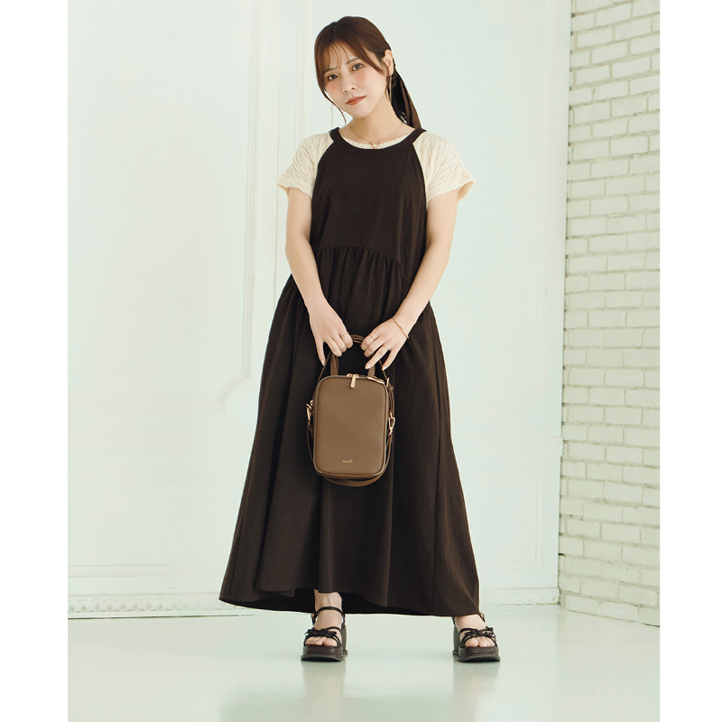 スカート Yumi yuumiさんコラボ】コットンギャザーフレアスカート