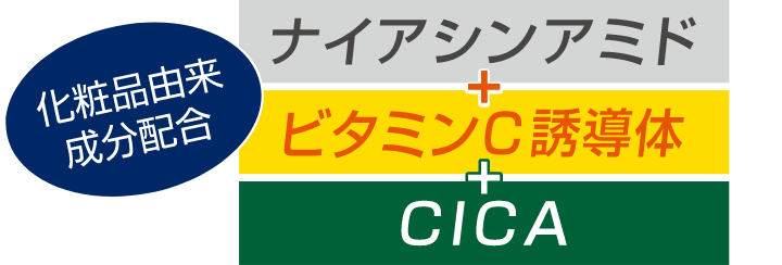 化粧品由来成分配合　ナイアシンアミド　ビタミンC誘導体　CICA