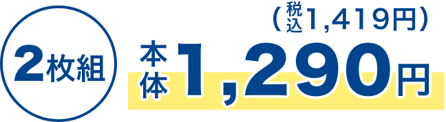 2枚組　本体1,290円(税込1,419円)