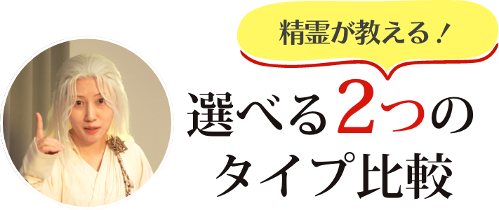 精霊が教える！選べる2つのタイプ比較