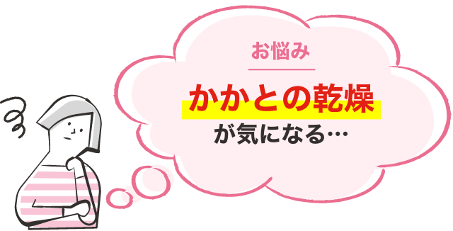 お悩みかかとの乾燥が気になる