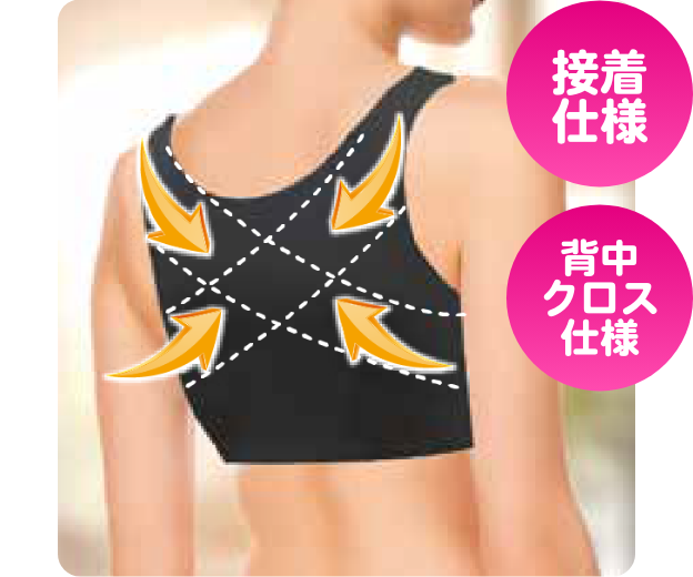 姿勢サポートブラジャー うす型フラットタイプ