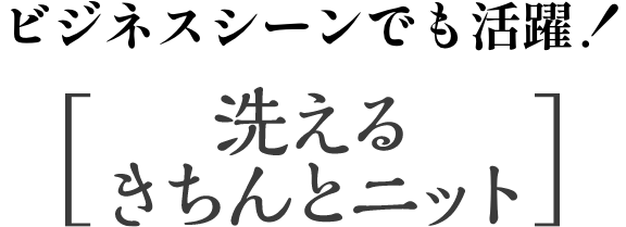 ビジネスシーンでも活躍！洗えるきちんとニット