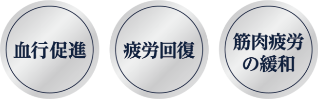 血行促進 疲労回復 筋肉疲労の緩和