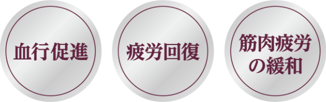 血行促進 疲労回復 筋肉疲労の緩和