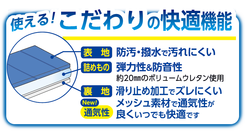使える!こだわりの快適機能